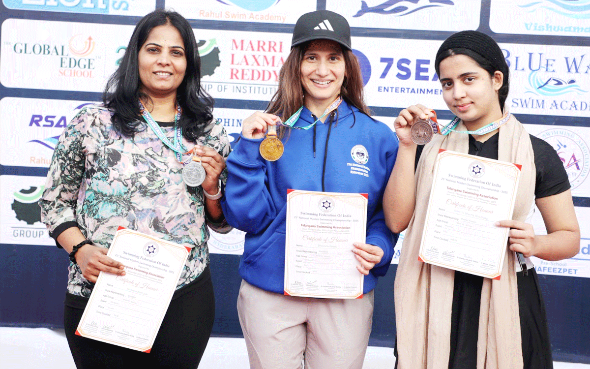 National Masters Aquatic Championship 2025: Women Swimmers Deliver Outstanding Performances in 50m Breaststroke Events in Hyderabad