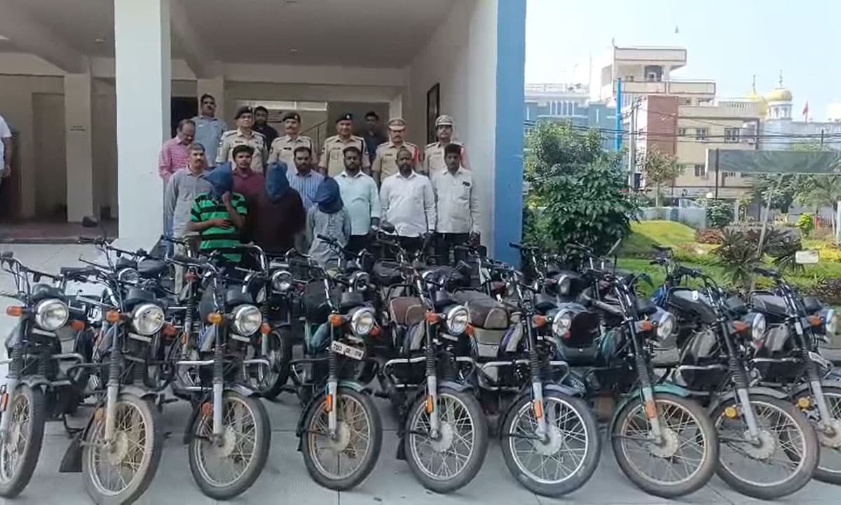 Amberpet Police Arrest Three for Series of Two-Wheeler Thefts; 19 Vehicles Recovered