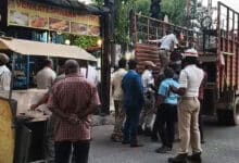 Sultan Bazar Traffic Police Clear Illegal Encroachments in Himayat Nagar