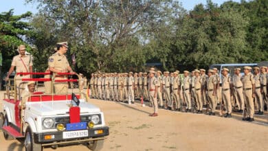 Hyderabad Police Commissioner V.C. Sajjanar Reviews City Armed Reserve Operations