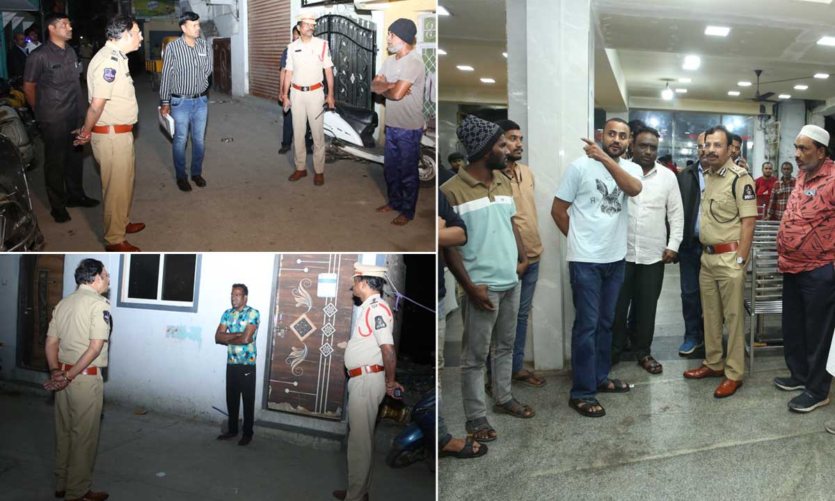 Hyderabad CP Sajjanar Conducts Midnight Patrol; Visits Homes of Rowdy-Sheeters in Langer House, Tolichowki