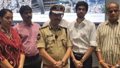 C.P. Sajjanar Monitors Jubilee Hills Polling via ICCC; 900 CCTVs and 150 Drones Deployed