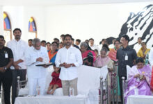 Jagan offers prayers with family members at Andhra's Pulivendula church