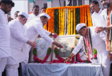 Minister Mohammed Azharuddin Attends 141st Foundation Day Celebrations of Indian National Congress at Gandhi Bhavan