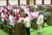 Amid bitter war of words, Revanth Reddy shakes hands with KCR