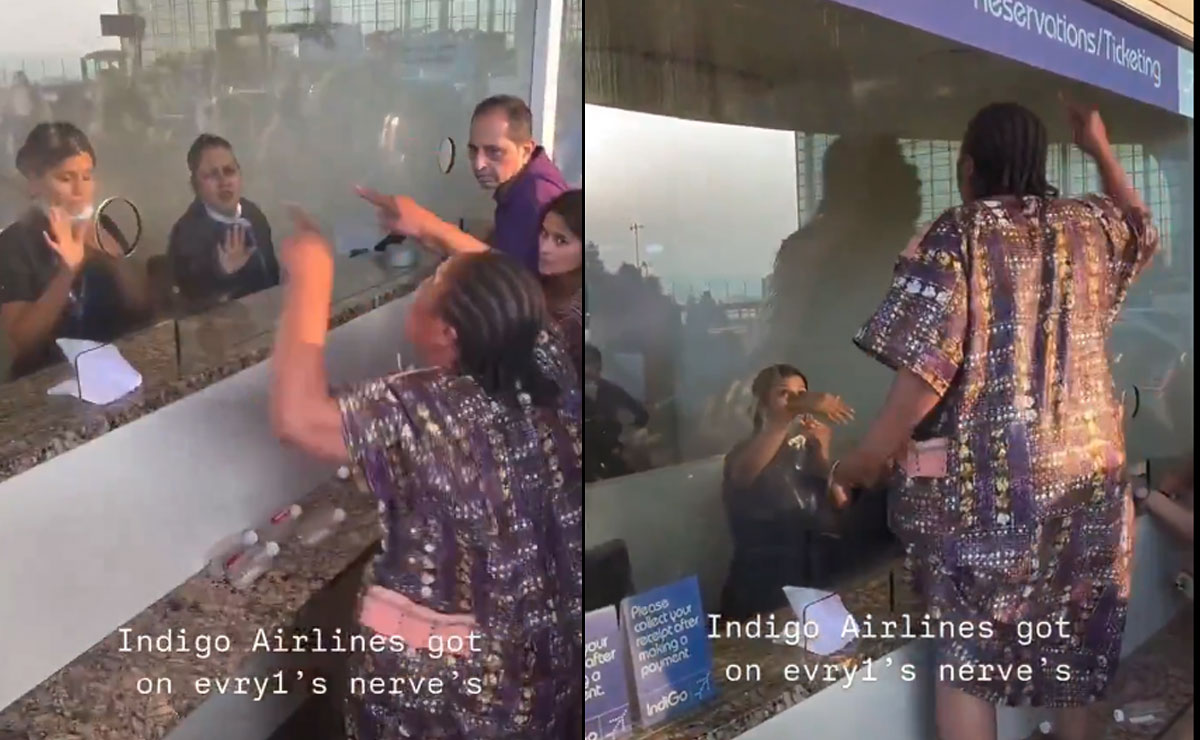 IndiGo Flight Chaos Peaks: Nigerian Woman Creates Dramatic Scene at Mumbai Airport; Video Goes Viral