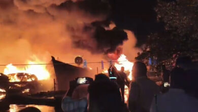 Blaze ravages fishing boats in Kerala's Ashtamudi Lake; no casualties reported