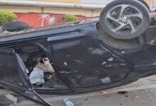 Narrow escape for MP cops as speeding vehicle hits police car in Bhopal