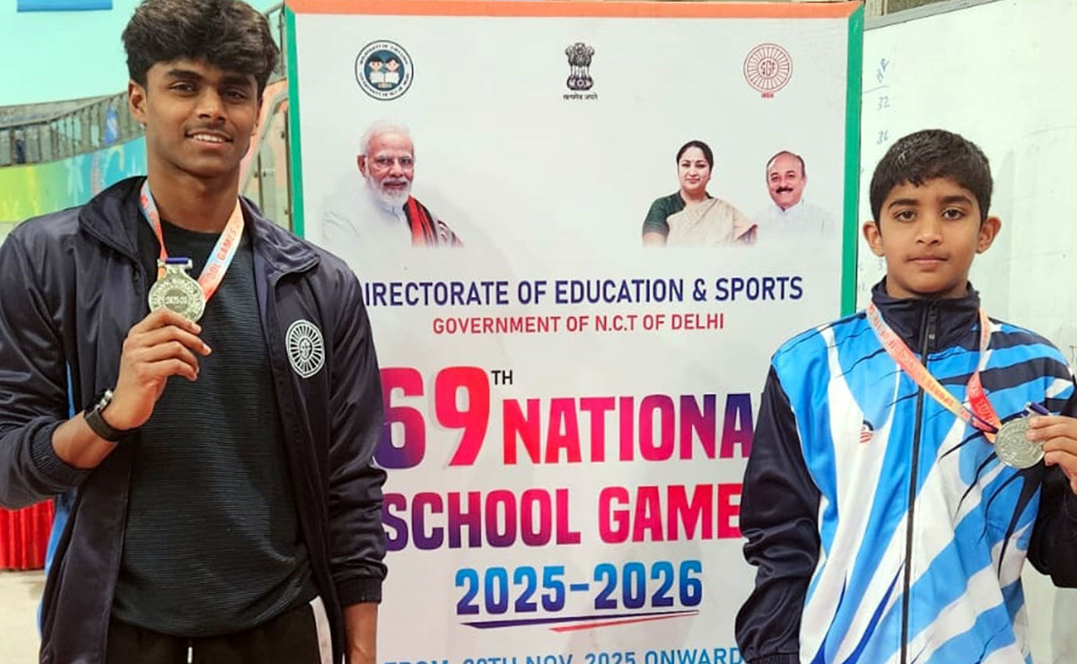Telangana Boys Win Two Silver Medals at 69th SGFI National Swimming Championship 2025-26