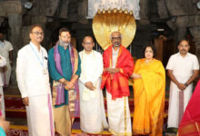 Rajinikanth visits Tirupati with family to offer prayers