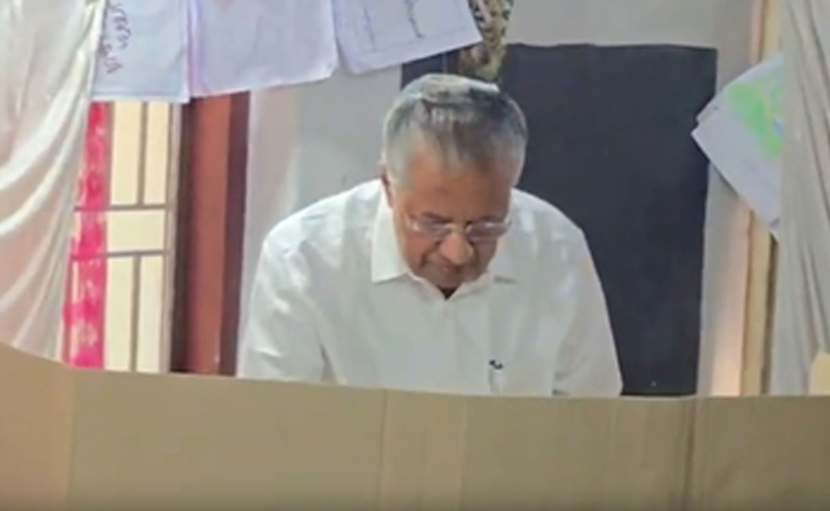 'Left poised for historic victory': CM Vijayan after voting in 2nd phase of local body polls