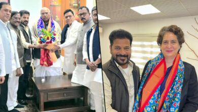 Telangana CM meets Kharge, Priyanka Gandhi, briefs them on Global Summit