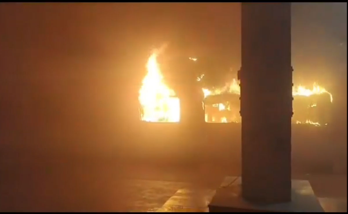 One killed after 2 train coaches catch fire in Andhra Pradesh's Anakapalli