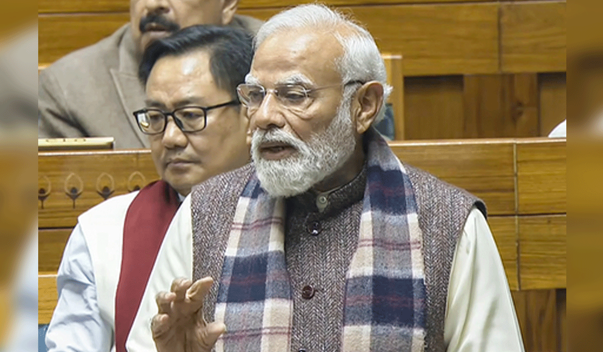 Congress knelt down before Muslim League, fractured Vande Mataram, says PM Modi in LS
