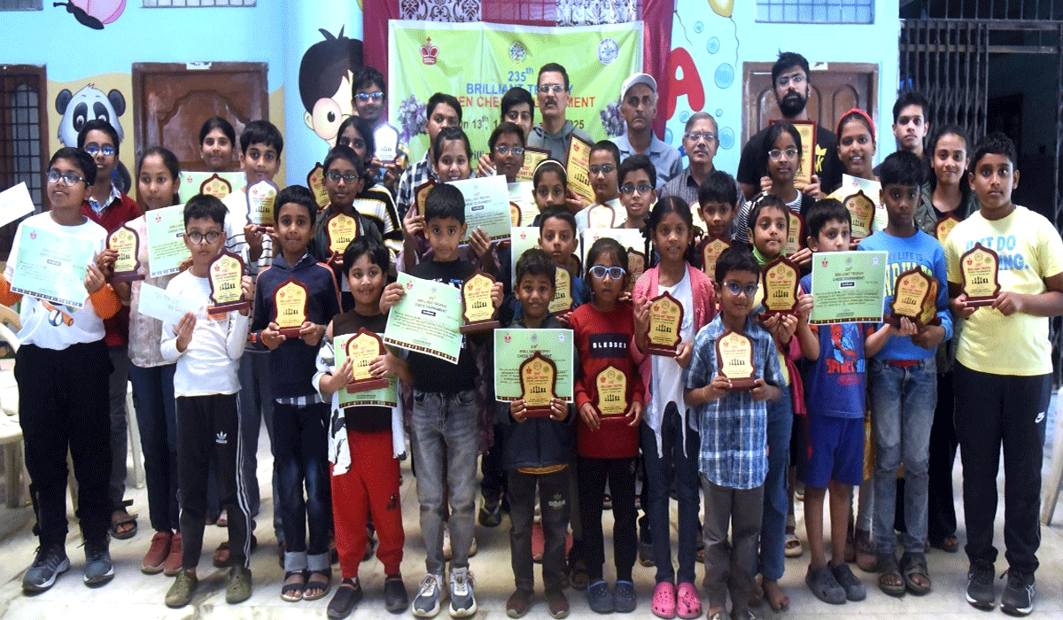 Sricharan Tej, Aashish Reddy emerge champions at 235th Brilliant Trophy Chess Tournament