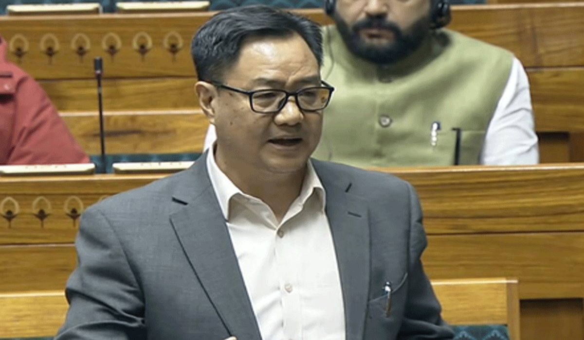 Lok Sabha adjourned again amid Oppn uproar, Rijiju says 'ready to discuss issues relating to nation'