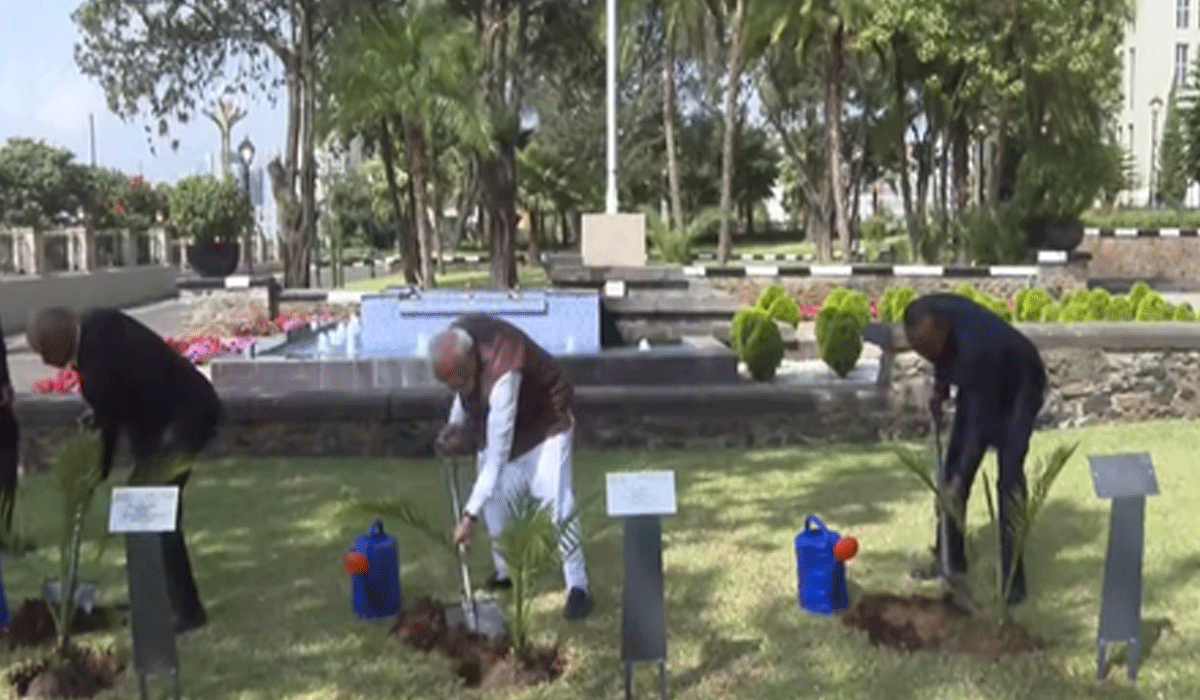 PM Modi, Ethiopian counterpart plant sapling in Addis Ababa under 'Ek Ped Maa Ke Naam’ initiative