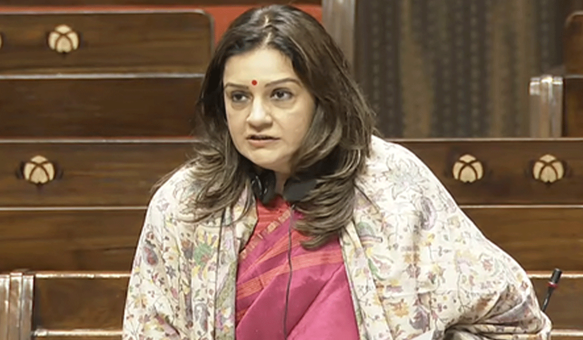 Priyanka Chaturvedi writes to RS Chairman demanding withdrawal of ban on 'Jai Hind', 'Vande Mataram'