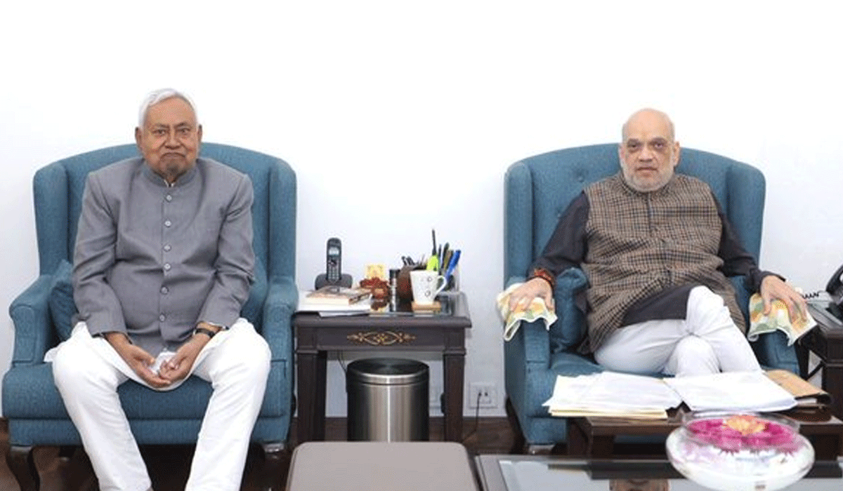 Nitish Kumar meets HM Amit Shah in Delhi, discusses Bihar's development projects