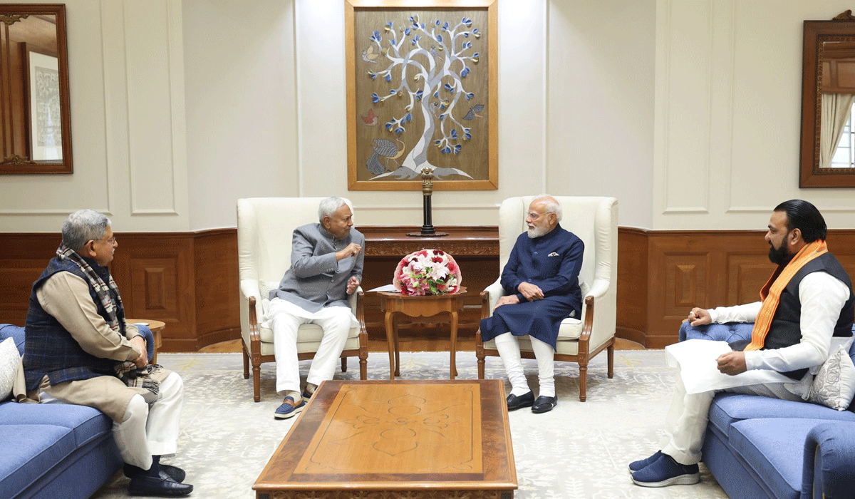 Bihar CM Nitish Kumar meets PM Modi in Delhi; discuss development and political issues