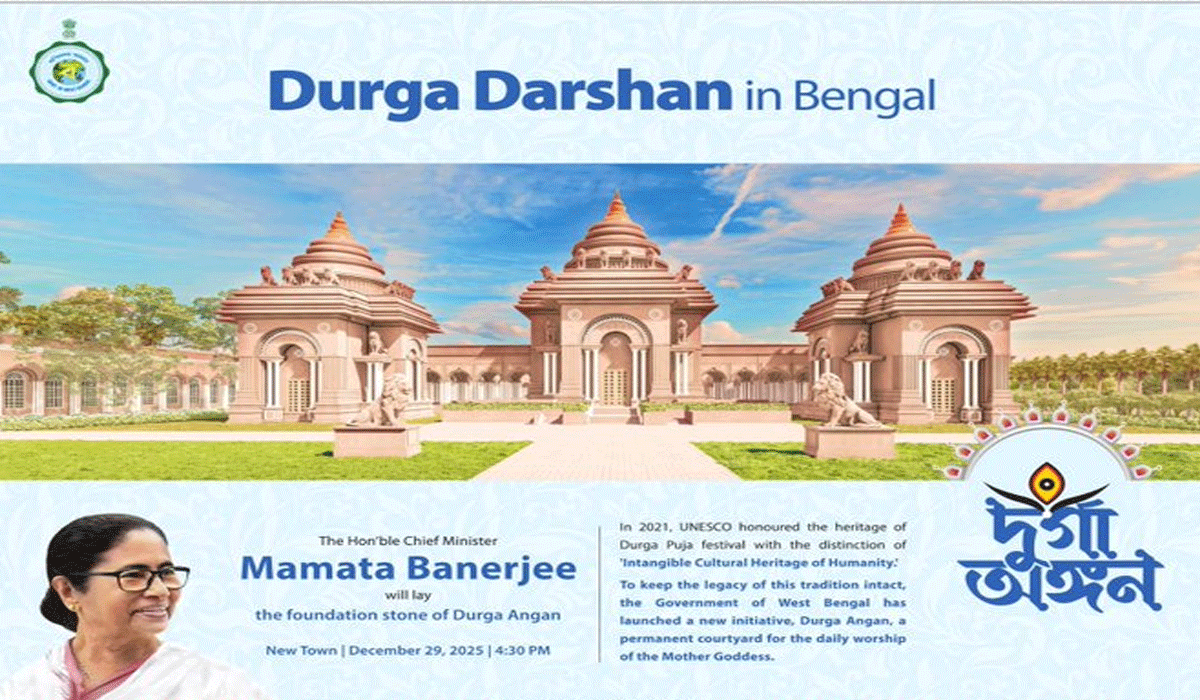 BJP slams Mamata Banerjee over ‘Durga Angan’ project, calls it appeasement politics