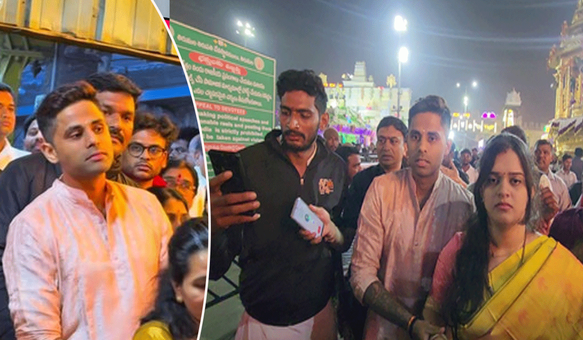 Suryakumar Yadav visits Tirumala Sri Venkateswara Swamy temple