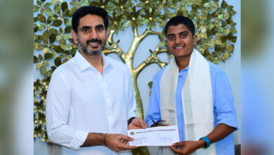 Andhra Pradesh presents Rs 2.5 crore cash reward to woman cricketer Shree Charani