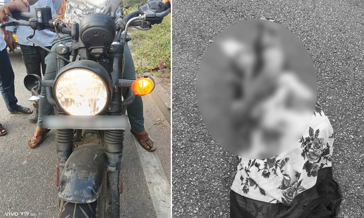 Woman Dies After Being Hit by Bullet Bike in Pedda Shapur