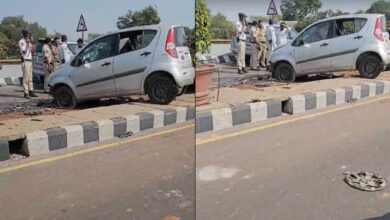 PVNR Expressway Accident in Hyderabad Triggers Heavy Traffic Jam Near Pillar No. 47