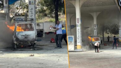 Car Catches Fire, Enters Petrol Pump in Medchal; Major Disaster Averted