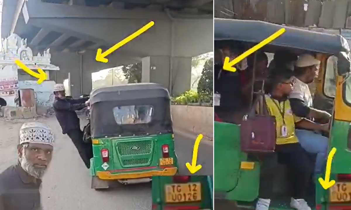 Shocking Bahadurpura Road Video Shows School Auto Packed with Children in Dangerous Driving Incident
