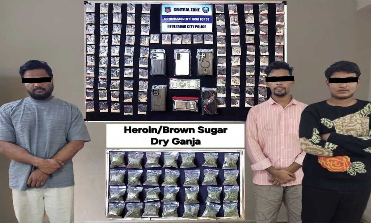 Drug Peddlers Arrested Near IMAX: Central Zone Task Force Seizes Brown Sugar and Ganja in Major Operation