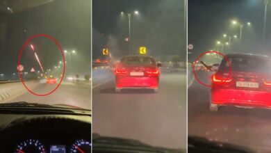 Fireworks Fired from Moving Car on PVNR Expressway in Hyderabad, Police Launch Probe