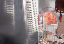 Major Fire Breaks Out at Chandanagar Construction Site After Cylinder Blast, Tragedy Averted