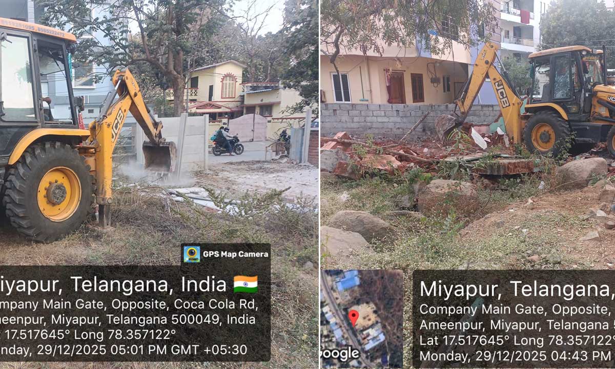 HYDRAA Saves 1,000 Sq Yards Park in Madinaguda, ₹13 Crore Public Land Secured