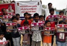 Children Hold Rally Praising HYDRAA for Saving Two Parks in Bachupally