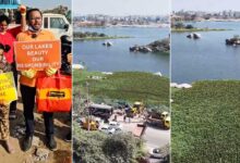 HYDRAA Launches Major Cleanup Drive to Restore Pragathi Nagar Cheruvu in Hyderabad, Locals Join Hands to Protect Lake