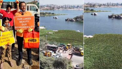 HYDRAA Launches Major Cleanup Drive to Restore Pragathi Nagar Cheruvu in Hyderabad, Locals Join Hands to Protect Lake