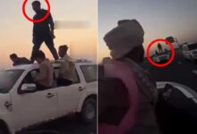Viral Video Shows Youth Performing Dangerous Stunts on Expressway; Groom Also Seen Standing Through Sunroof