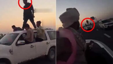 Viral Video Shows Youth Performing Dangerous Stunts on Expressway; Groom Also Seen Standing Through Sunroof