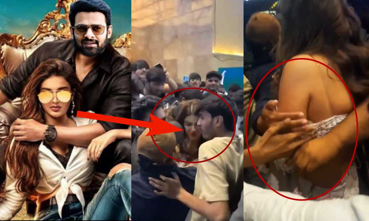 Awkward Scenes at Hyderabad Lulu Mall, Nidhhi Agerwal Faces Embarrassing Fan Mob After Song Launch