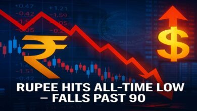 Indian Rupee Hits All-Time Low Against US Dollar Again; Falls Beyond 90 Mark Amid Trade Deal Uncertainty