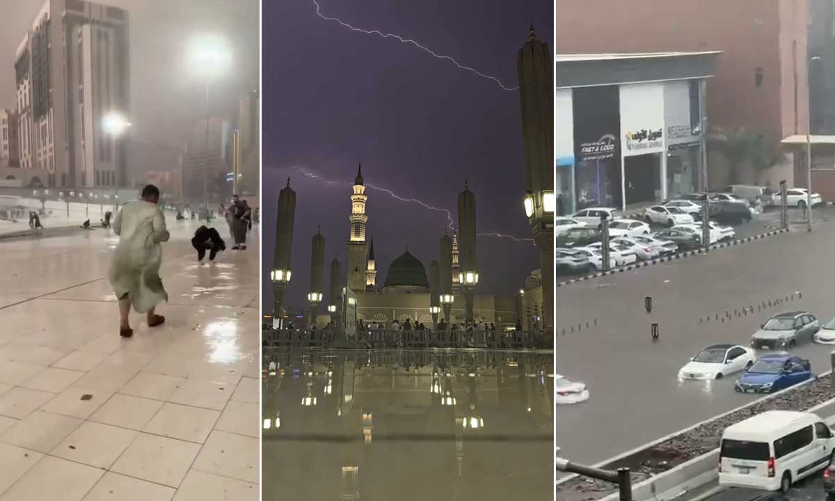 Heavy Rains Saudi Arabia, Schools Shut, Roads Submerged as Storms Sweep Mecca and Jeddah: Videos