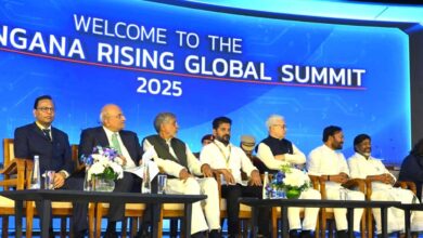 Telangana Rising Global Summit 2025 Begins in Grand Style at Bharat Future City, Meerkhanpet