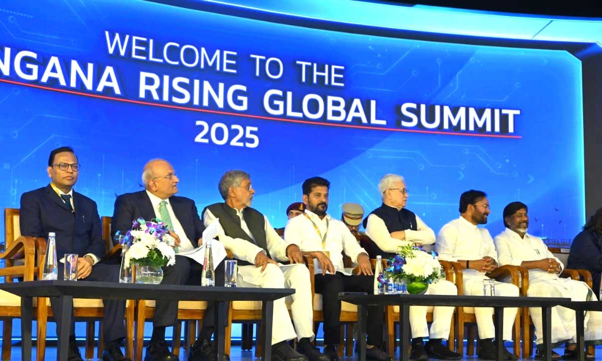 Telangana Rising Global Summit 2025 Begins in Grand Style at Bharat Future City, Meerkhanpet