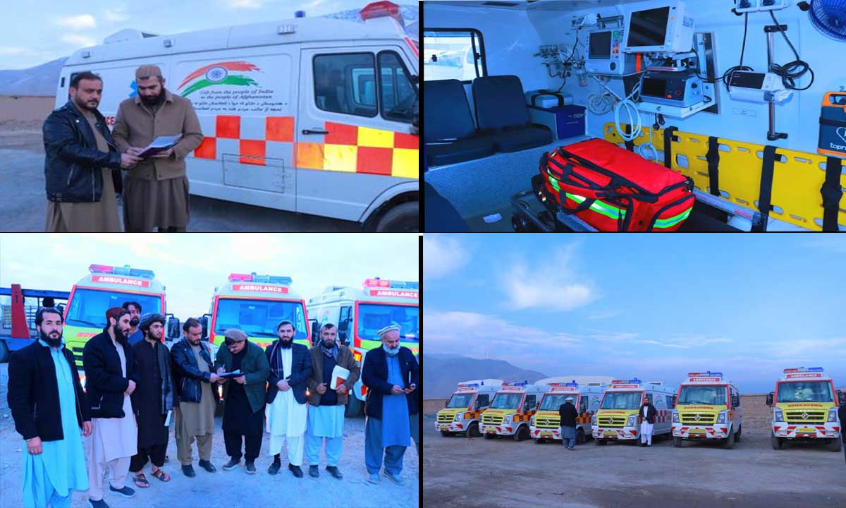 India delivers 6 ambulances with modern medical equipment to Afghanistan