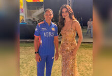 When Beauty Meets Brilliance: Harnaaz Sandhu Poses with Harmanpreet Kaur