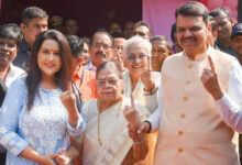Maha local polls: CM Devendra Fadnavis casts vote along with his family