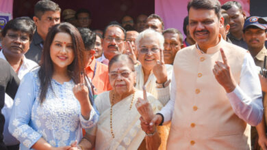Maha local polls: CM Devendra Fadnavis casts vote along with his family