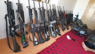 Afghan police seize weaponries, ammunition in Helmand province